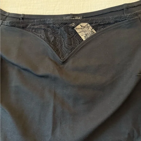 Black off the Shoulder Peplum with Lace Detail - Picture 7 of 7